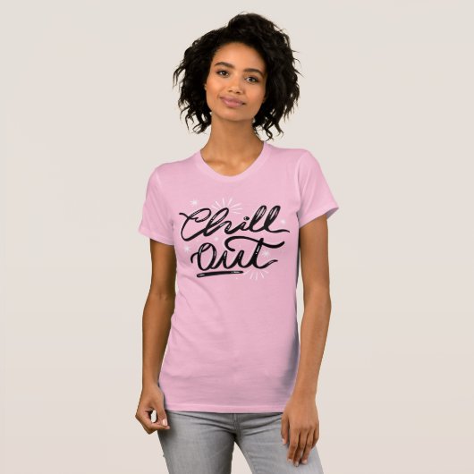 Chill Out Retro Typografie T-shirt (Voorkant volledig)