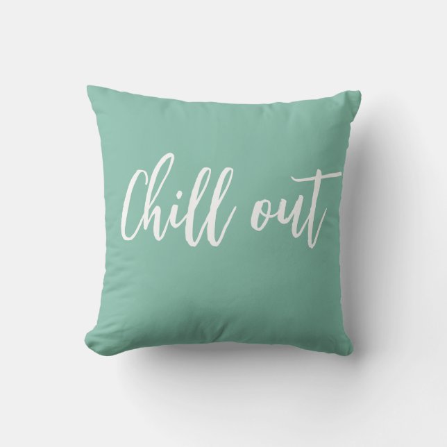 Chill Out Sierkussen Mint Groen Wit (Voorkant)