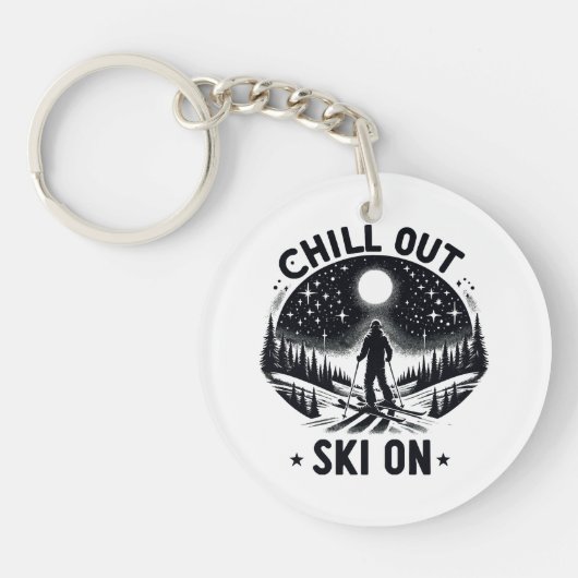 Chill out Ski on Sleutelhanger (Voorkant)