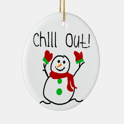 Chill out Snowman Keepsake Ornament (Rechts)