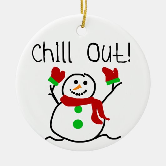 Chill out Snowman Keepsake Ornament (Voorkant)