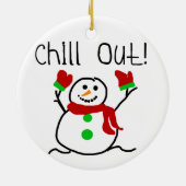 Chill out Snowman Keepsake Ornament (Achterkant)