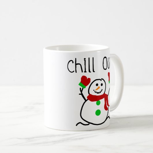 Chill Out Snowman Koffiemok (Voorkant rechts)