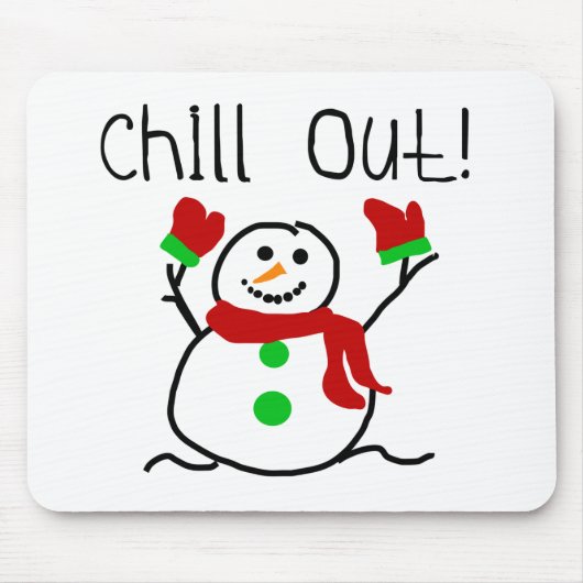 Chill Out Snowman Muismat (Voorkant)