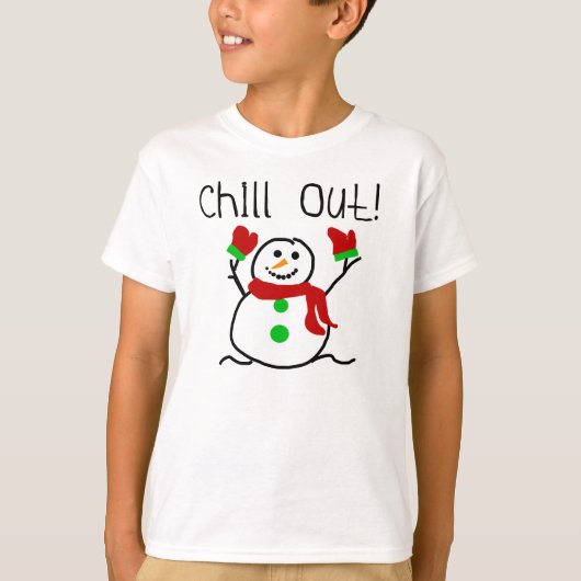 Chill Out Snowman T-shirt (Voorkant)