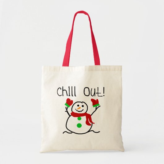 Chill Out Snowman Tote Bag (Voorkant)