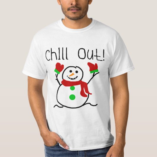 Chill Out Snowman Tshirts and Gifts (Voorkant)