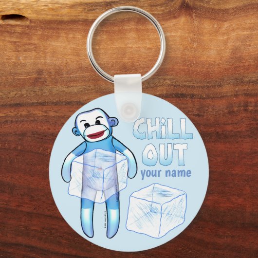 Chill Out Sock Monkey sleutelhanger (Voorkant)