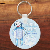 Chill Out Sock Monkey-sleutelhanger Sleutelhanger (Voorkant)