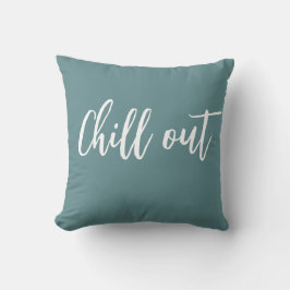 Chill Out Throw Pillow Turkish Blue White Kussen