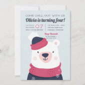 Chill Out | Winter Polar Beer Birthday Kaart (Voorkant)