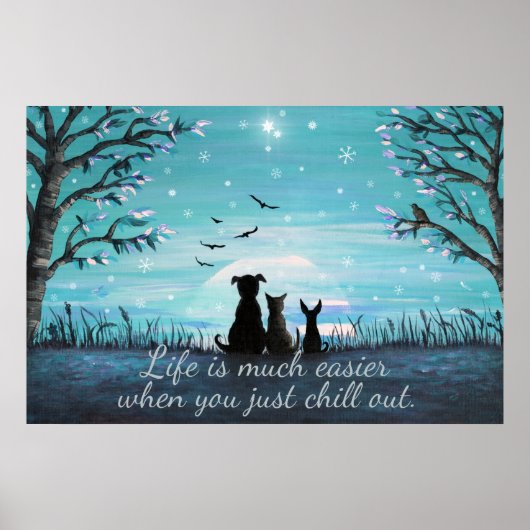 Chill Out Winter Sunset Poster (Voorkant)