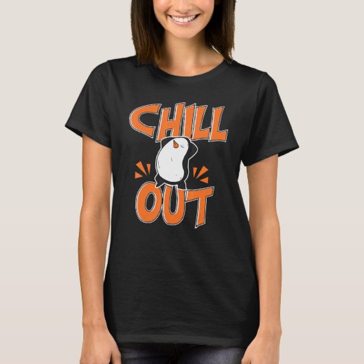 Chill Out  Women Hangout Penguin Love 1 T-shirt (Voorkant)