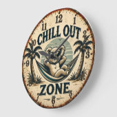 Chill Out Zone Funny Koala Grote Klok (Hoek)