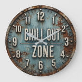 Chill Out Zone Rustic Industrial Grote Klok (Voorkant)