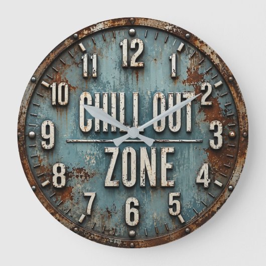 Chill Out Zone Rustic Industrial Grote Klok (Voorkant)