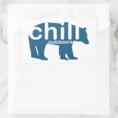 Chill Outdoor Beer Rechthoekige Sticker (Tas)