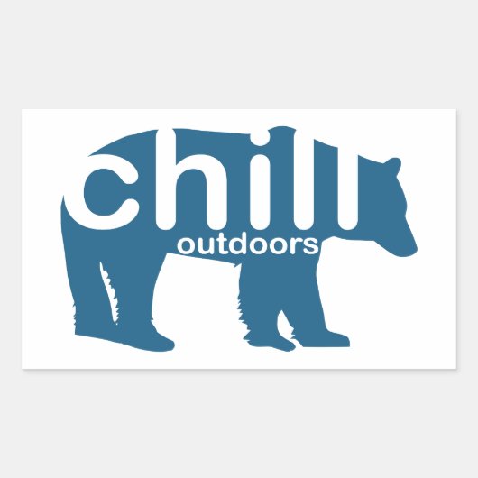 Chill Outdoor Beer Rechthoekige Sticker (Voorkant)