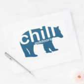 Chill Outdoor Beer Rechthoekige Sticker (Envelop)