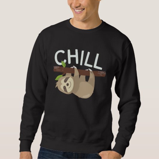 Chill Outfit Lazy Sloth Relaxing Trui (Voorkant)