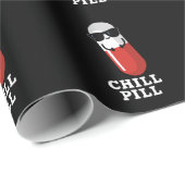 Chill Pill Cool Medicine Pun Dark BG Cadeaupapier (Rol Hoek)