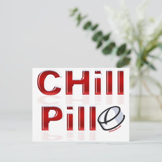 Chill Pill Funny PMS Briefkaart (Staand voorkant)
