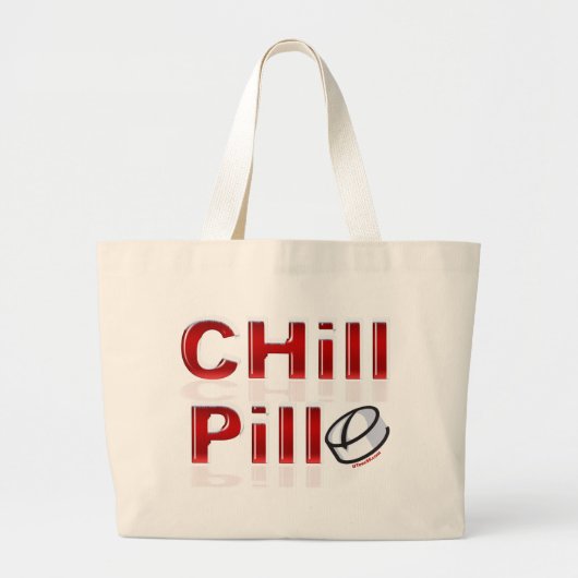 Chill Pill Funny PMS Grote Tote Bag (Voorkant)
