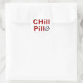Chill Pill Funny PMS Ronde Sticker (Tas)