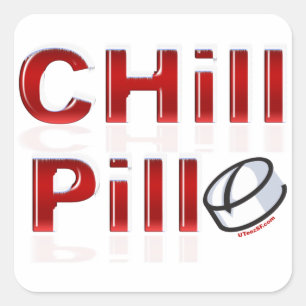 Chill Pill Funny PMS Vierkante Sticker