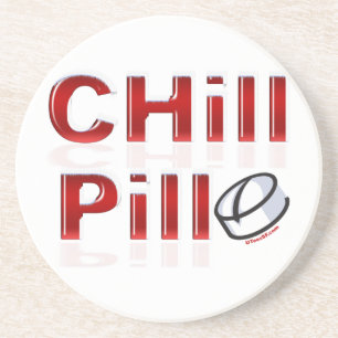 Chill Pill Funny PMS Zandsteen Onderzetter