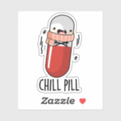 Chill Pill Grappig Bevriezen Medicijn Pun Sticker (Vel)