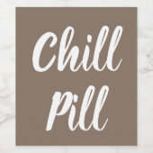 Chill Pill Wijn Etiket (Enkel label)
