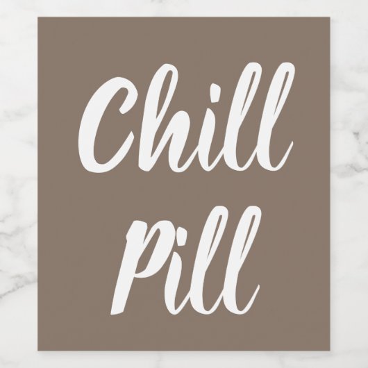 Chill Pill Wijn Etiket (Enkel label)