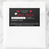 chill pillen verpleegster afstuderen partij gunst  rechthoekige sticker (Tas)