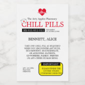 chill pills verpleegkundige afstuderen COOKIE JAR  Voedselcontainer Etiket (Enkel label)