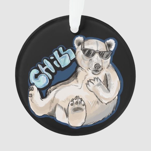 Chill Polar Beer Ceramic Ornament (voorkant)