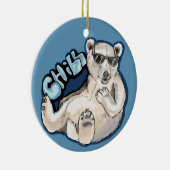 Chill Polar Beer Keramisch Ornament (Rechts)
