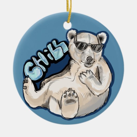 Chill Polar Beer Keramisch Ornament (Voorkant)