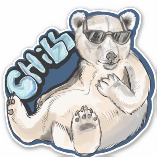 Chill Polar Beer Sticker (Voorkant)