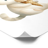 Chill & Schattige Sweet Cat met Ice Cream Cone Pos Poster (Hoek)