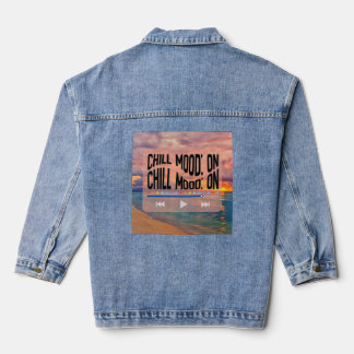 Chill Sfeer Retro Strand Kunst Denim Jacket