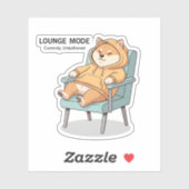 Chill Shiba Lounge Mode Sticker Funny Relaxed Dog (Vel)