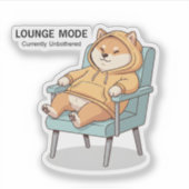 Chill Shiba Lounge Mode Sticker Funny Relaxed Dog (Voorkant)
