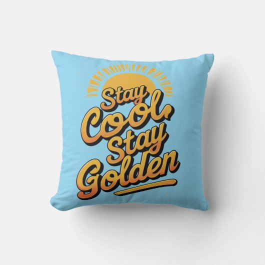 Chill & Shine - Blijf cool, blijf goud Kussen (Voorkant)