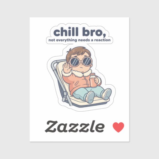 Chill Sis Funny Baby Sticker – Low Battery Mode (Vel)