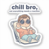 Chill Sis Funny Baby Sticker – Low Battery Mode (Voorkant)