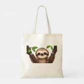 Chill Sloth Canvas tas – alleen Schattigee Slow Vi (Achterkant)
