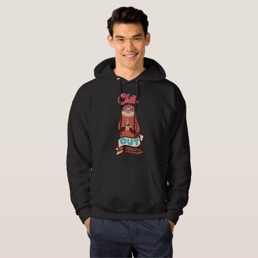 Chill Sloth Hoodie (Voorkant volledig)