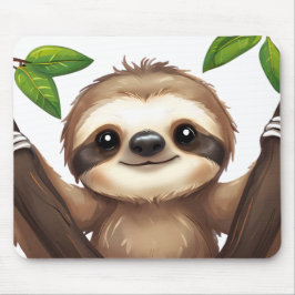 Chill Sloth Mousepad – Schattigee bureaustemming Muismat