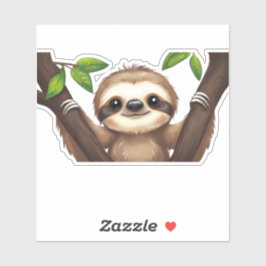 Chill Sloth Sticker – alleen slow vibes